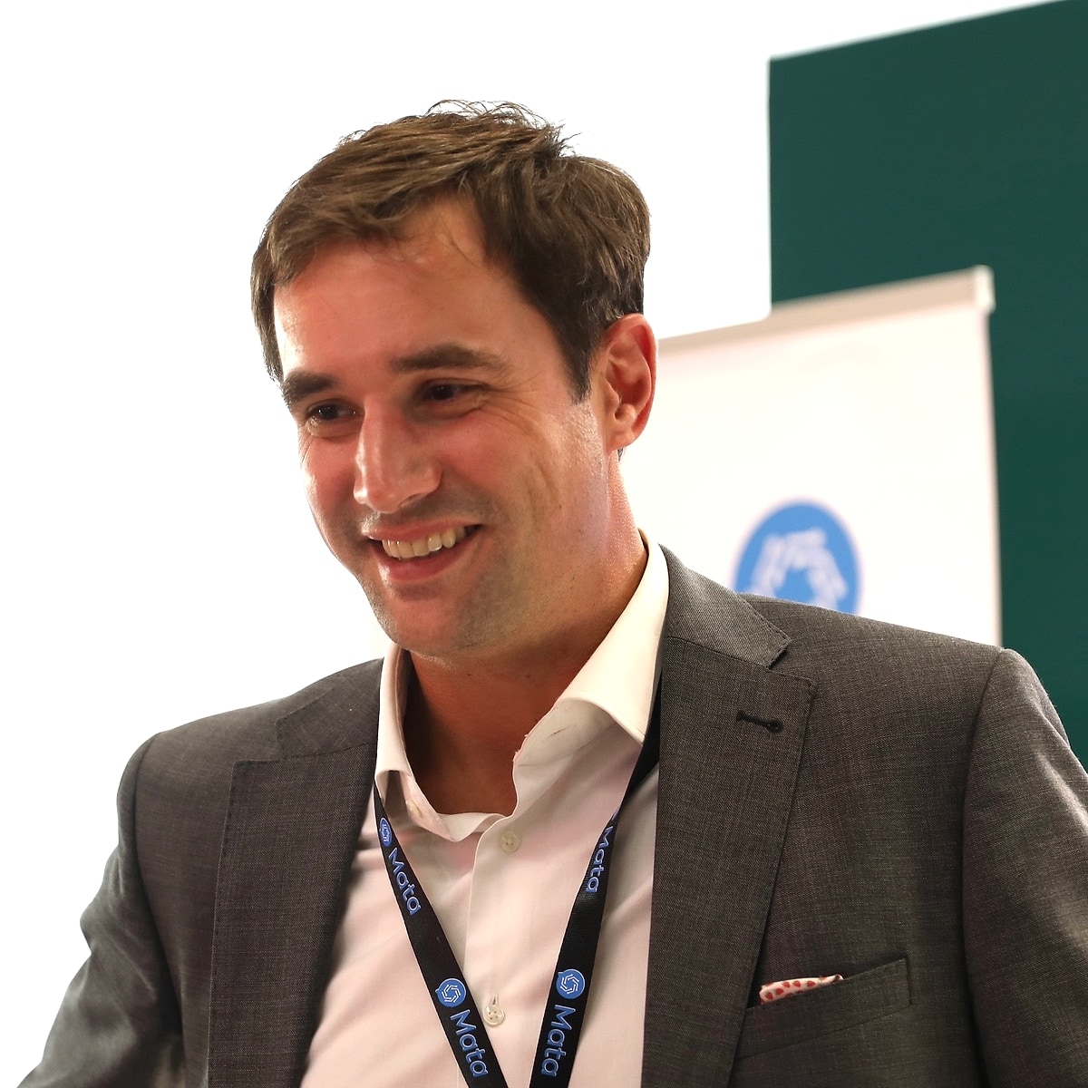 Frédéric Lambrechts speaking at an event